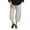 a-474Grey99, variant on Womens Solid Color Barrel Cropped Pants With Elastic High Waist Relaxed Fit Side Pockets For Casual Daily Wear Summer Loungewear Weekend Outings Black