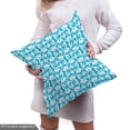 thumbnail image 5 of Abstract Fabric by the Yard, Simplistic Layout Floral Inspired Pattern of Ornaments in Monotone, Decorative Upholstery Fabric for Chairs & Home Accents, Deep Sky Blue and White by Ambesonne, 5 of 5