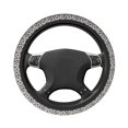 thumbnail image 3 of Elastic Steering Wheel Cover, black white graphics Stretch Thickening Car Steering Wheel Cover Women Men, Steering Wheel Protector Universal 15 in, 3 of 7