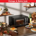 thumbnail image 5 of Galanz GLCMKZ11BKR10 - Horno de microondas retro para encimera con cocción automática y recalentamiento, descongelación, funciones de inicio rápido, fácil de limpiar con placa giratoria de vidrio,, 5 of 5