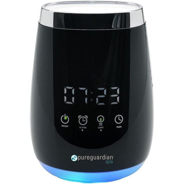 PureGuardian SPA260 Deluxe Ultrasonic Aromatherapy Essential Oil Diffuser and Alarm Clock