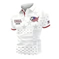thumbnail image 2 of Usa Mens Soccer Jersey Polo Shirts 2026 Country Team Short Sleeve Button Neck Fan International Football Golf Shirt Retro Streetwear 4th of July Tops, 2 of 4