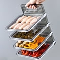 thumbnail image 4 of Naiovety Estante para platos, organizador de cocina montado en la pared, bandejas para platos, juego de 4 bandejas de organización para cocina Verde transparente, 4 of 6