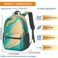 thumbnail image 3 of Blue and Gold Marble Pattern 17" Waterproof Oxford School Backpacks for Teens, S-Shape Padded Straps, for School, Travel, Hiking, Camping, 3 of 5