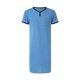 thumbnail image 1 of Guardurnaity Bata de dormir sólida, pijamas de manga corta para hombres, camisón cómodo con cuello en V, ropa de noche y . Pijama azul l, 1 of 6