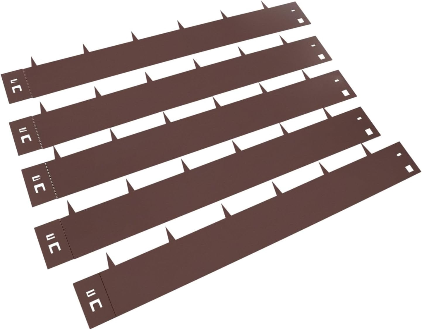 Miumaeov Brown Steel Lawn Edging, 5PCS 4"x39" Garden Metal Landscape Edging Border for Garden, Yard