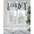 thumbnail image 5 of Laundry Valances for Windows Vintage Flower Country Style Valance Rod Pocket Light Filtering Short Window Treatments Curtains for Kitchen Bathroom Living Room Bedroom, 1 Panel, 60 x 18 Inch, 5 of 7
