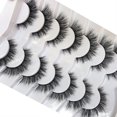thumbnail image 4 of Changmaius  False Eyelashes Fluffy Cat Eye Look 8D Crossed Wispy Natural Faux Mink Lashes Fake Eyelashes 7 Pairs Pack, 4 of 8