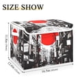 thumbnail image 5 of Yayeee Collapsible Cube Storage Bin with Lid Fabric Closet Decorative Basket with Handles, Black Streets, 5 of 7