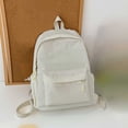 thumbnail image 2 of Fgnfyis Girls School Backpack Minimalist Style Large Capacity Casual Lightweight Fresh Junior Senior High Students Kids Backpack White, 2 of 5
