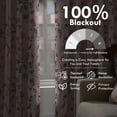 thumbnail image 4 of DriftAway Lauren Pink 100% Blackout Curtains for Bedroom Colorful Watercolor Branch Printed Pattern Lined Thermal Insulated Back Tab 2 Panels for Girls Living Room 90 Inch Flesh/Baby/Light Pink, 4 of 8