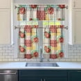 thumbnail image 3 of Kitchen Curtains 36 Inch Short - 3 Panel Set, Vintage Floral Butterfly Bee Botanical Print, Rod Pocket Window Curtain for Farmhouse, Modern Rustic, Spring Summer Decor, Easy Wash, 3 of 6