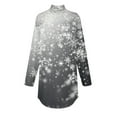 thumbnail image 5 of TQWQT Tunic tops for Women Loose Fit Dressy Xmas Tree Snowflake Printed Tunic Top Long Sleeve Shirt Fall Turtleneck T Shirts Trendy Curved Hem Graphic Tee Dark Gray S, 5 of 5