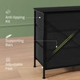 thumbnail image 3 of Kicctian 63" L Dresser with LED Lights & 8 Fabric Drawers, Dresser for bedroom, Black, 3 of 8