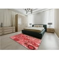 thumbnail image 5 of Ahgly Company Machine Washable Indoor Rectangle Transitional Red Area Rugs, 8' x 12', 5 of 7