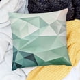 thumbnail image 2 of BANET  Throw Pillow Covers Green Geometric Gradient Pattern Short Plush Pillowcase Home Decor Cushion Case for Couch Sofa Bed Super Soft &amp; Comfortable 20x20in, 2 of 5