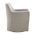 thumbnail image 3 of Augustine Swivel Glider Chair, Grey Fabric Accent Chair for Living Room, 360° Swivel, Solid Wood Frame, 300lb Capacity, No Assembly Required. Perfect for relaxation!, 3 of 8
