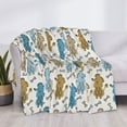 thumbnail image 3 of Honeii Cartoon Poodle Dog print throw blanket, crafted from cozy cotton flannel, offers versatile home decor as a bedding suitable for all seasons.-80"x60", 3 of 6