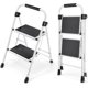 thumbnail image 1 of Escalera de Acero Plegable de 3 Peldaños con Bloqueo Automático Seguro, Diseño Antideslizante y Patas Protectoras de Suelo, Portátil y Compacta para Almacenamiento,, 1 of 4