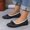 Black, variant on Ytobaz Flat Shoes for women Polka Dot Bow Canvas Ballet Flats Slip On Flat Shoes Office Work Dress Walking Travel Daily Casual Outfits Footwear