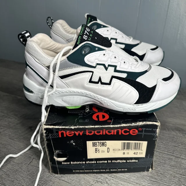 New Balance Shoes 876 WG Mens 8.5 White Athletic Sneakers Leather Running NEW