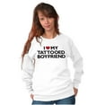 thumbnail image 4 of Love My Tattooed Boyfriend Romantic Women Plus Size Crewneck Sweatshirt Brisco Brands 2X, 4 of 5
