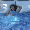 thumbnail image 6 of Teler Cooling Blanket for Hot Sleepers, Lightweight Summer Cold Thin Blankets for Sleeping, Throw Size(50.2"*60.2"), Blue, 6 of 9