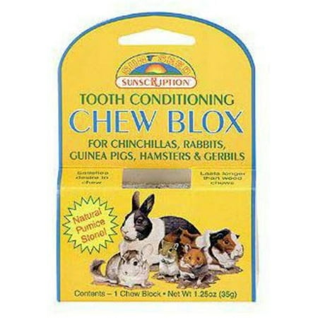 Small Animal Chew Blox, Great for chinchillas, rabbits, guinea pigs, hamsters and gerbils, this natural pumice block satisfies the desire to chew while.., By Sunseed