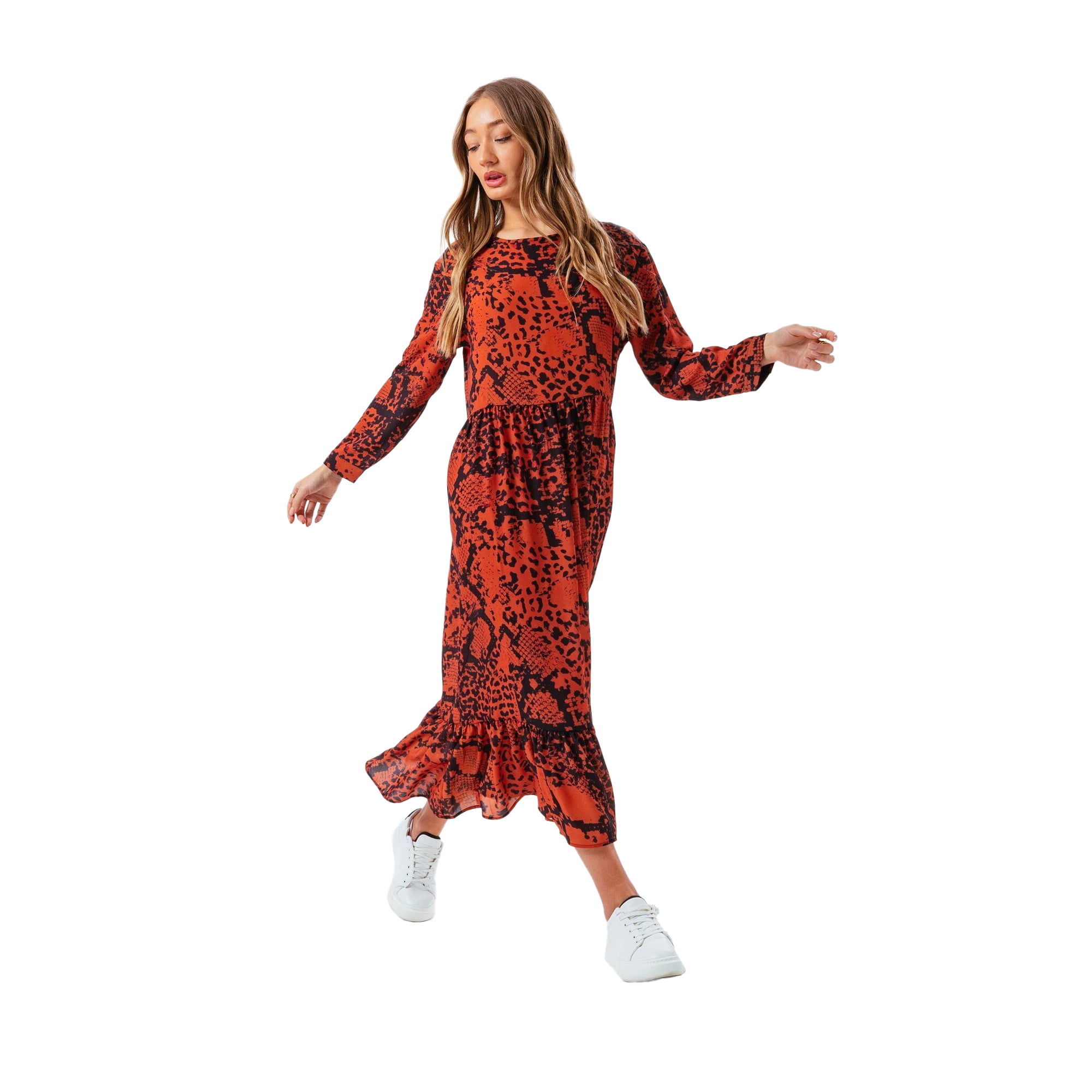 Hype Womens Snake Print Maxi Dress 