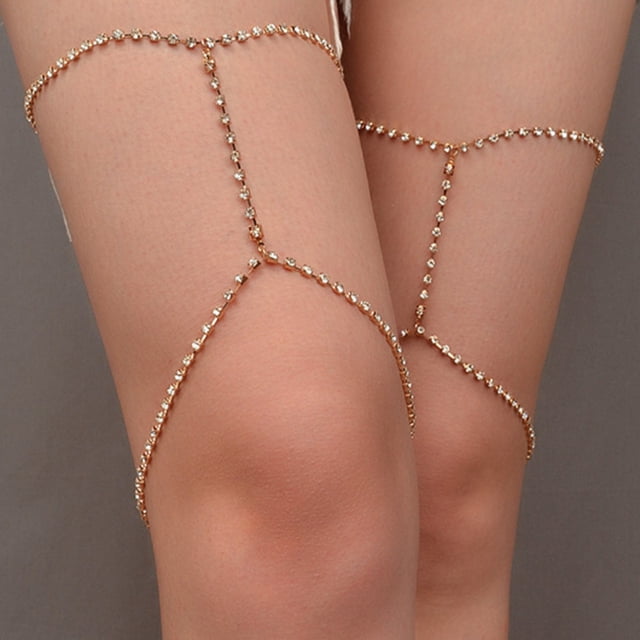 Women Leg Chain Crystal Fashion Glitter Body Jewelry Thigh Chain Body Accessory