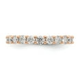 thumbnail image 3 of 14K Rose Gold Ring Band Eternity Diamond Round Polished Shared Prong 2ct , Size 7, 3 of 4