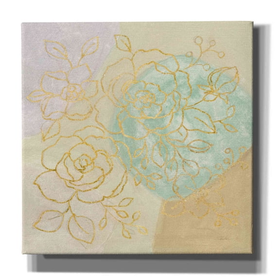 Epic Graffiti 'Mid Mod Sophisticated Floral II' by Silvia Vassileva, Canvas Wall Art, 26"x26"