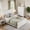 White, variant on Modern Farmhouse Bedroom Set – Solid Wood Platform Bed with Tall Headboard & 5-Drawer Fluted Dresser, Sturdy 800 lbs Support, No Box Spring Needed for Bedroom