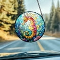 thumbnail image 2 of Seahorse Window Hanging Glass, Stained Glass Car Decoration, Gift for Dad or Mom, Handmade Sun Catcher, Ocean-Themed Home Decor, Animal Lover Gift Idea, Christmas or Birthday Present, 2 of 5