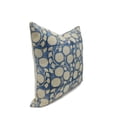 thumbnail image 2 of Fabdivine Thick Linen Hand Block Print Farmhouse Throw Cushion Cover , 16"X16", Steel Blue, 2 of 5