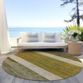 thumbnail image 6 of Addison Rugs Chantille Indoor/Outdoor Transitional Stripes Gold Washable Round Rug, 8' x 8', 6 of 6