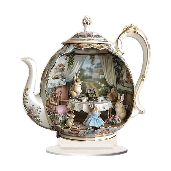 Clearance Items Adorable Blue 2D Acrylic Easter Desktop Decoration, Cute Spring Holiday Ornament for Home, Tabletop, and Easter Party Decor, Perfect for Seasonal Displays