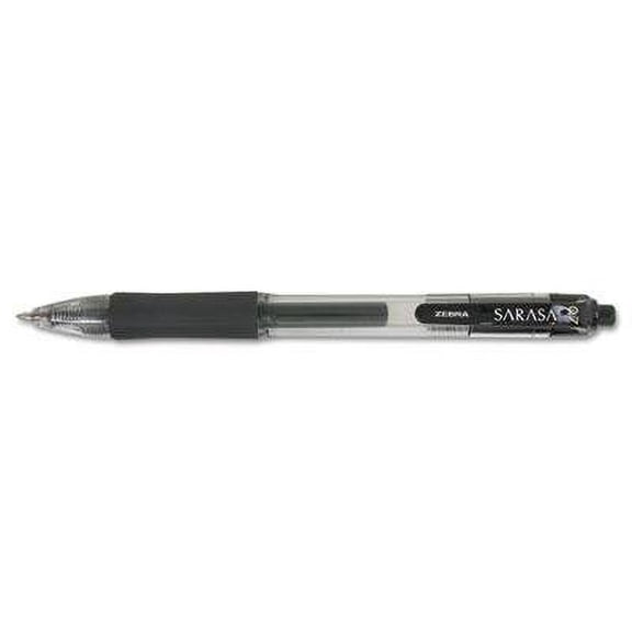 Zebra Sarasa Retractable Gel Pen, Black Ink, Medium, 12/Pack, Case of 2 Packs