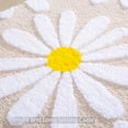 thumbnail image 2 of Evlmd Bathroom Rugs Non Slip Washable, Beige Large Bath Mats for Bathroom Floor, Soft Cute Daisy, Shaggy Soft and Absorbent, Thick Plush Shower Bath Rug Runner Decor, 16" X 24", 2 of 6