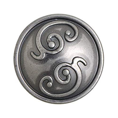 Utopia Alley 10pcs Roma Cabinet Ring Pull Knob - Decorative Cabinet Drop Pull Knobs for Cabinets and Drawers - Vintage Cabinet Hardware with Hand Finished Pewter - Metal Drawer Pull Knobs 1.3"