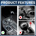 thumbnail image 5 of Unique Bargains Car Shift Knob, Universal for Automatic and Manual Vehicle Gear Shifter Knob W/ 2 Adapter Acrylic, 1 Set White 10cm, 5 of 7