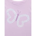 thumbnail image 2 of 365 Kids by Garanimals Girls Sequin Graphic Tee with Tulip Sleeves, Sizes 4-10, 2 of 3