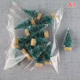 thumbnail image 1 of 12Pcs Mini Christmas Tree Santa Claus Snow Decor For DIY Frost Village New Year, 1 of 5