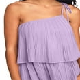 thumbnail image 4 of Women‘s Summer One Shoulder Dress Sleeveless Tiered Layered Mini Dress, 4 of 5