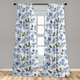 thumbnail image 2 of Orchids Pattern Window Curtains, Asian Themed Chill Vibes Water Flowers Boho with Leaves Print, Lightweight Decor 2-Panel Set with Rod Pocket, Pair of - 28"x95", Pale Mauve Forest Green, by Ambesonne, 2 of 3