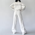 thumbnail image 4 of WTOBBY Women's Casual Loose Fit Sweatshirt and Jogger Pants Two Piece Set, Soft Daily Lounge Wear for Comfort and Style, Home Outfit,White XL, 4 of 4
