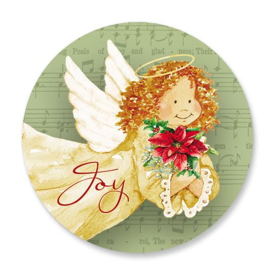 CURRENT Joy Angel Seals (902735)-Set of 72 Envelope Stickers, 1.5 inches Diameter, for Cards, Presents, and Crafts
