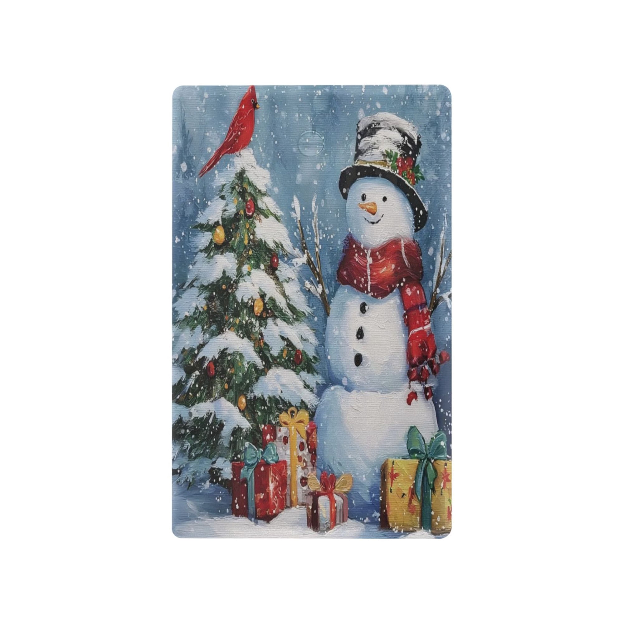 Light Switch Cover Switch Plate Outlet Cover Plug Cover for Electrical Unused Outlet Cover Christmas Scene with Snowman