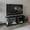 Black#1, variant on Entertainment Centers, Goodwood Minimalistic Tv Stand for 65-Inch TV With 5 Open Shelves, Black TV Stands With Storage,Particle Board Small TV Stands