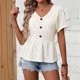 thumbnail image 1 of mfyjkho Tops De Moda Para Mujer, Camiseta Casual De Manga Corta Con Cuello En V Y Color Liso Para Mujer Tops De Tallas Grandes M, 1 of 5